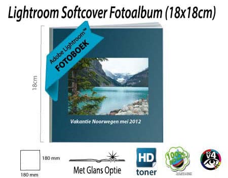 Softcover Lightroom 18x18 fotoalbum goedkoopste bestellen